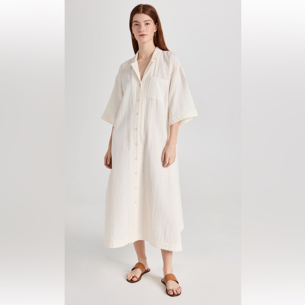 Madewell Isla Button-Down Maxi Dress in Lighthouse Size XS